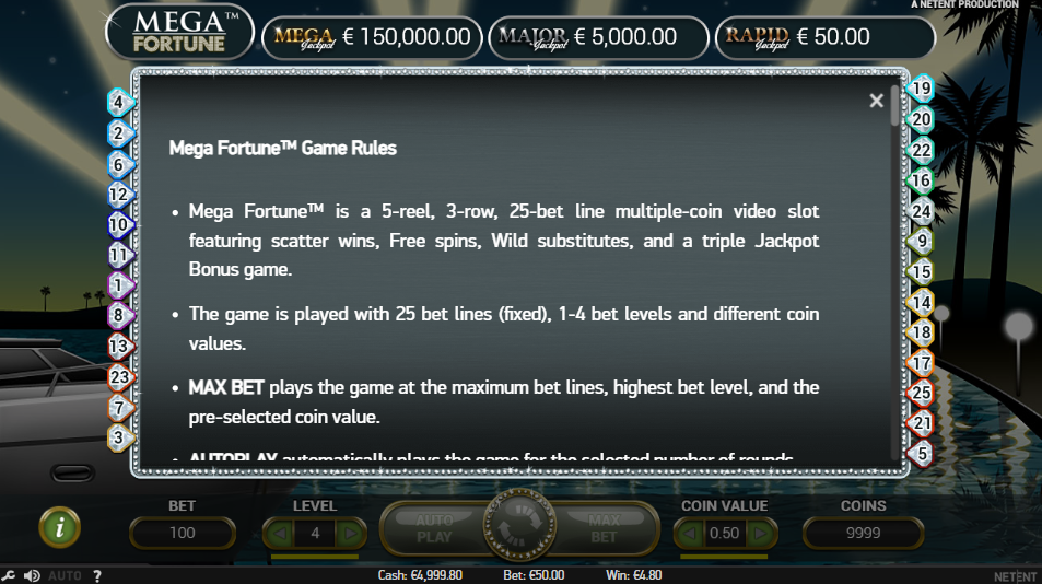 Mega Fortune Game Rules