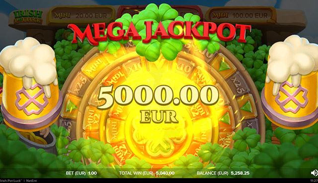 Irish Pot Luck mega jackpot