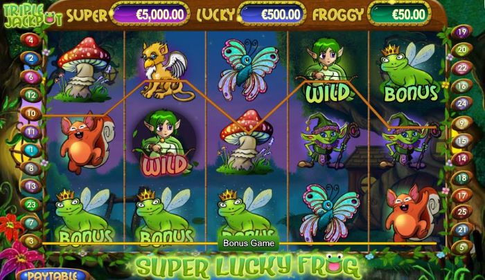 Super Lucky Frog bonus game